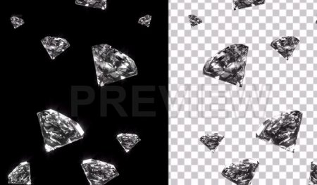 دانلود فوتیج کروماکی الماس های درخشان